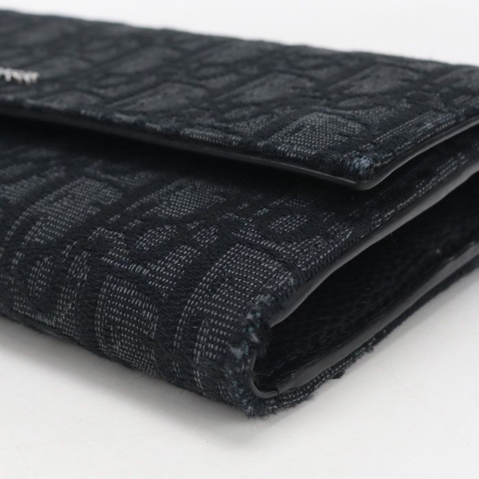 Dior Long Flap Wallet Oblique Bifold Jacquard — view 6
