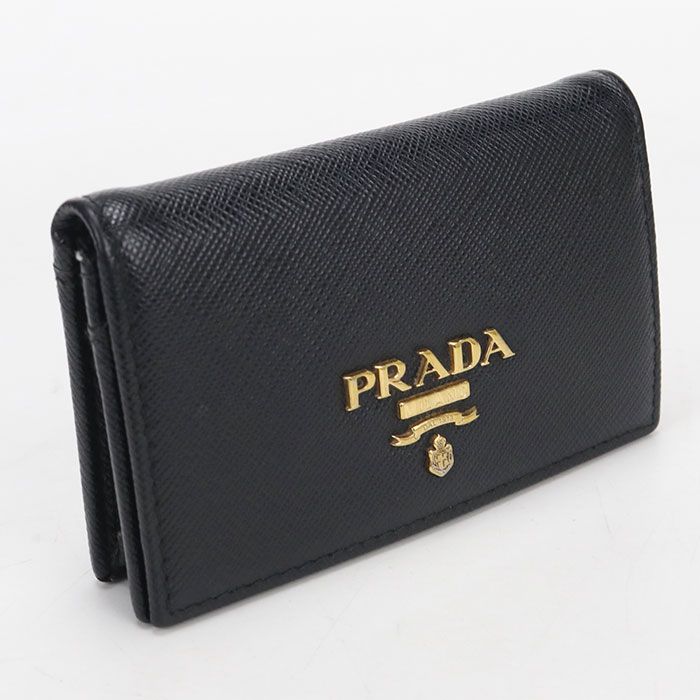 Prada Card Case Business Holder Leather