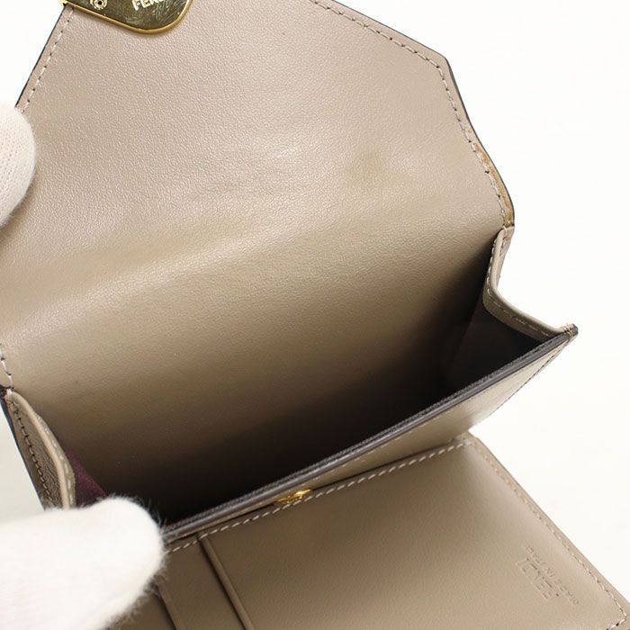 Fendi FF Diamond Trifold Wallet Calf — view 8