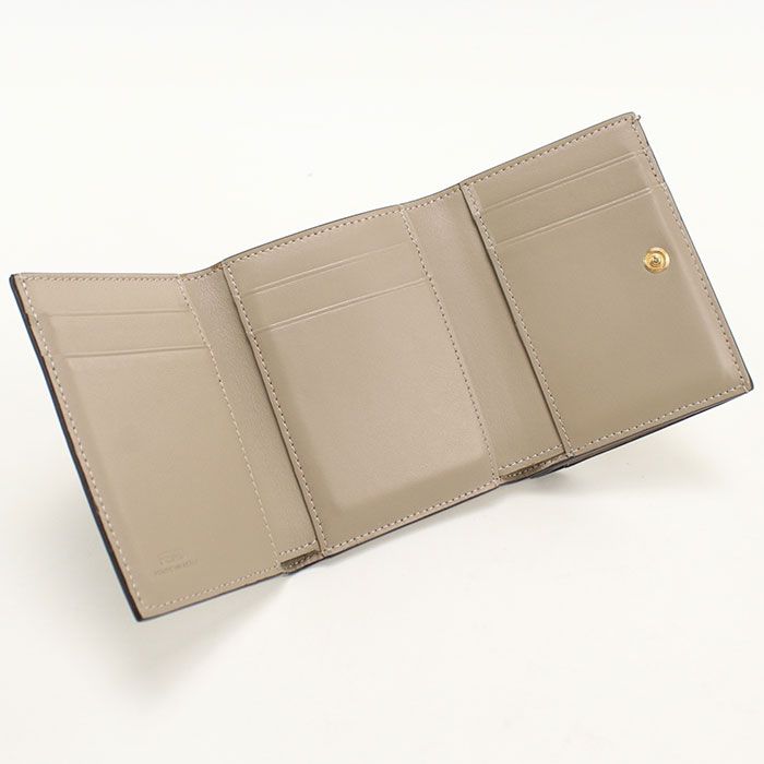 Fendi FF Diamond Trifold Wallet Calf — view 3