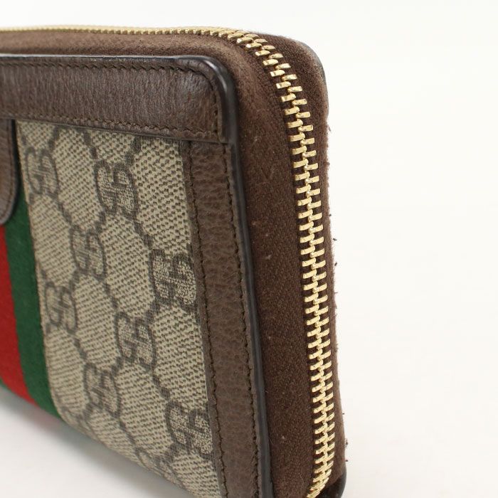 Gucci Zip Around Wallet Ophidia Zip GG Supreme Leather — view 5