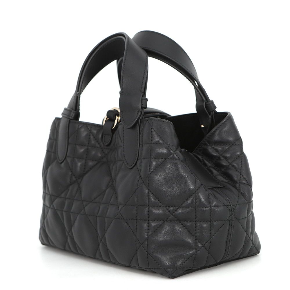 Dior Handbag Macro Cannage Toujour Small Calf Leather Black — view 2