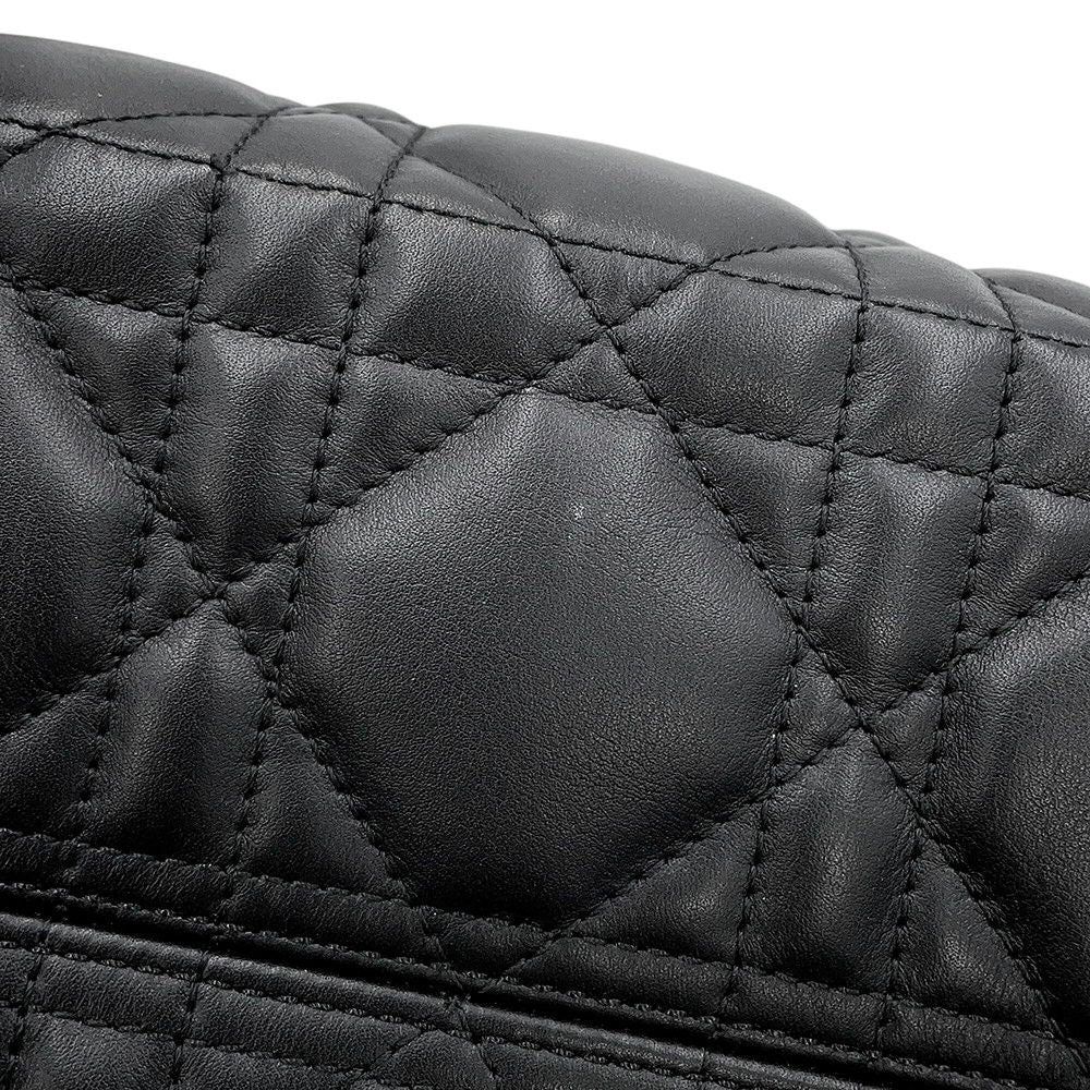 Dior Handbag Macro Cannage Toujour Small Calf Leather Black — view 6