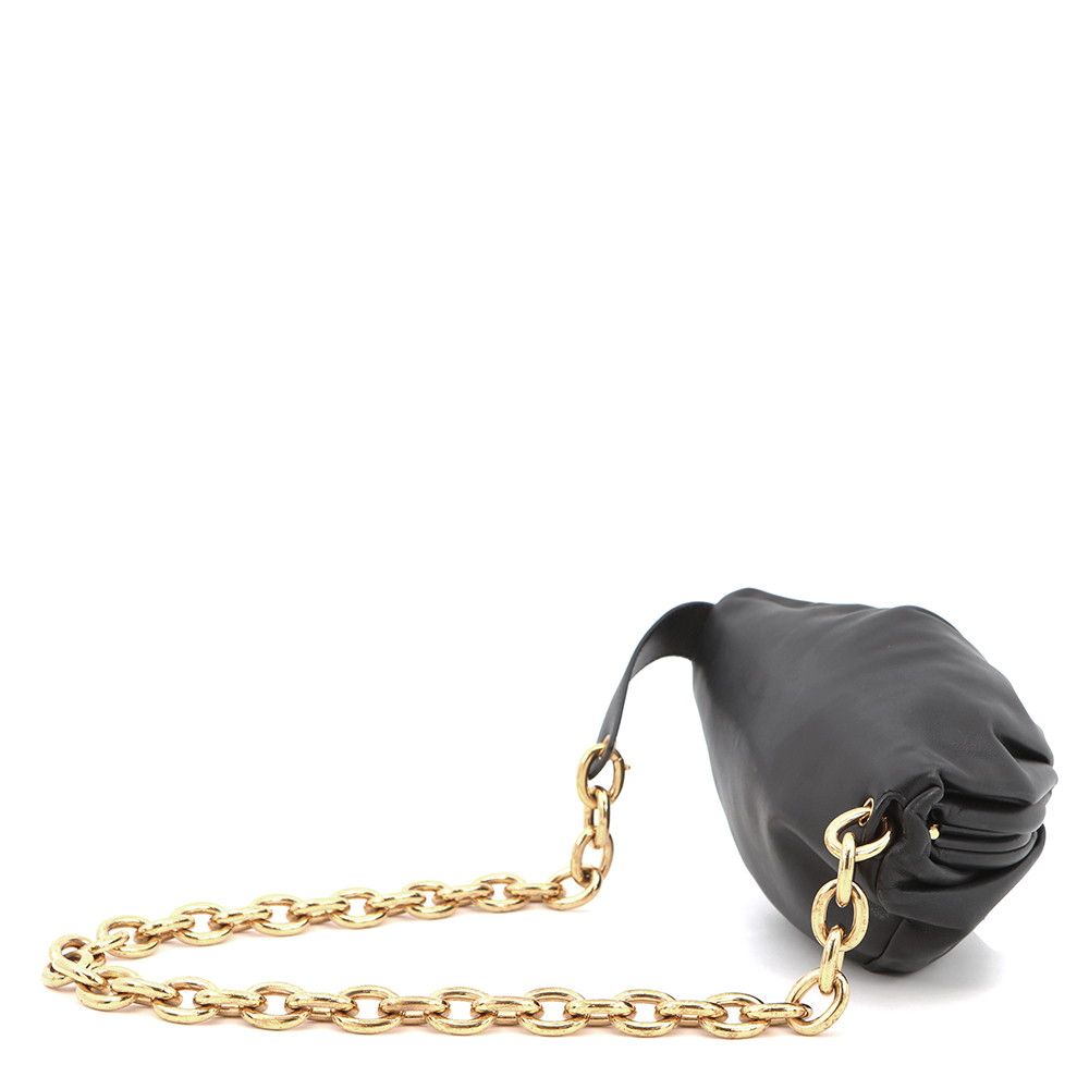 Bottega Veneta Belt Bag the Chain Pouch Leather Black — view 2