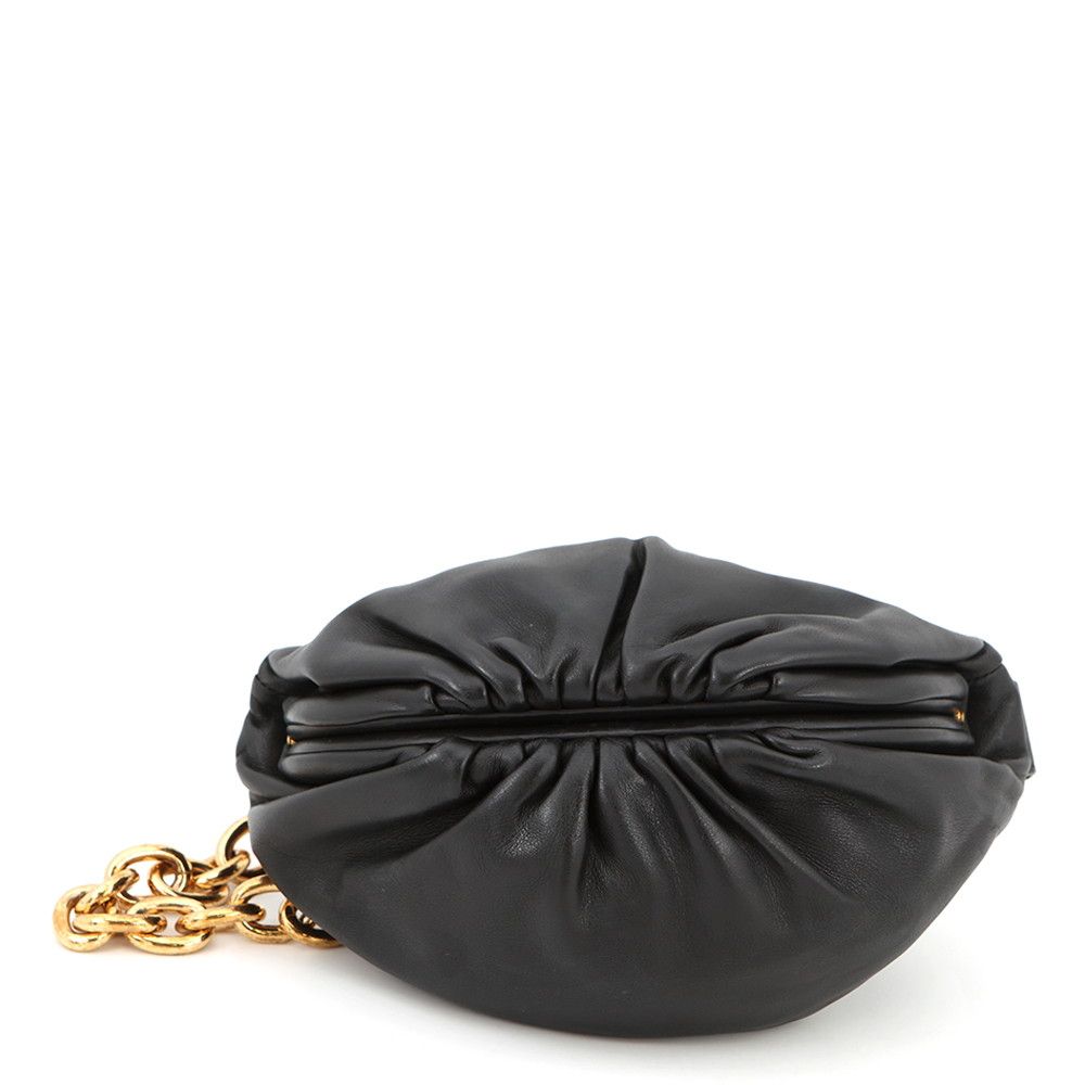 Bottega Veneta Belt Bag the Chain Pouch Leather Black