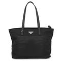 Prada Tote Triangle Logo Shopping Nylon Black