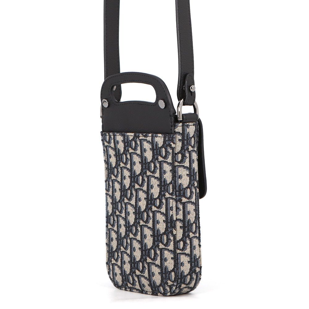 Dior Shoulder Bag Oblique Saddle Vertical Pouch Black Trotter — view 2