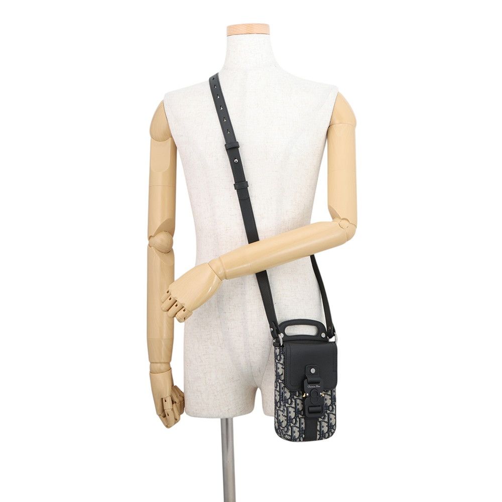 Dior Shoulder Bag Oblique Saddle Vertical Pouch Black Trotter — view 4