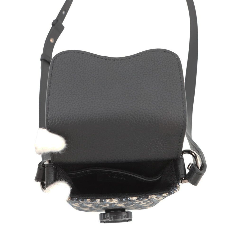 Dior Shoulder Bag Oblique Saddle Vertical Pouch Black Trotter — view 5
