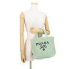 Prada Tote Logo Crochet Small Raffia — view 4