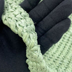 Prada Tote Logo Crochet Small Raffia — view 9