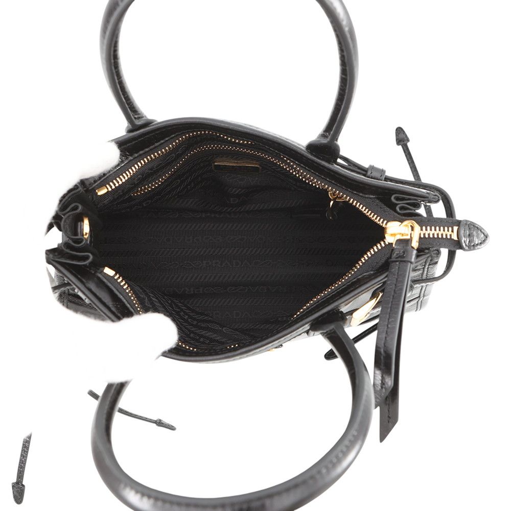 Prada Handbag Boni Mini Leather 2-Way Black — view 6