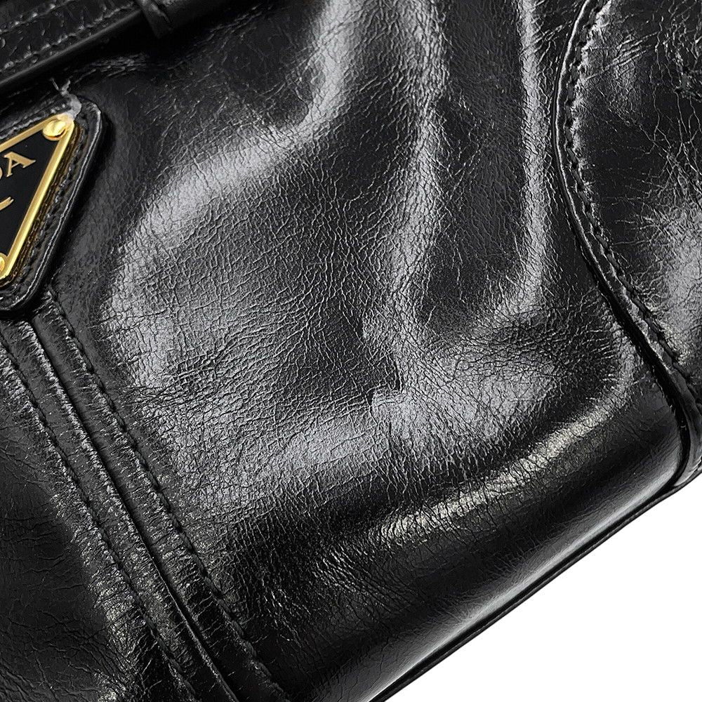 Prada Handbag Boni Mini Leather 2-Way Black — view 7