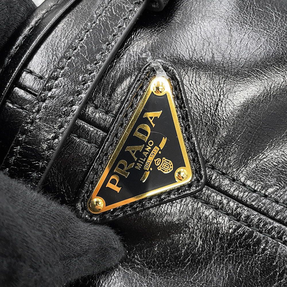 Prada Handbag Boni Mini Leather 2-Way Black — view 9