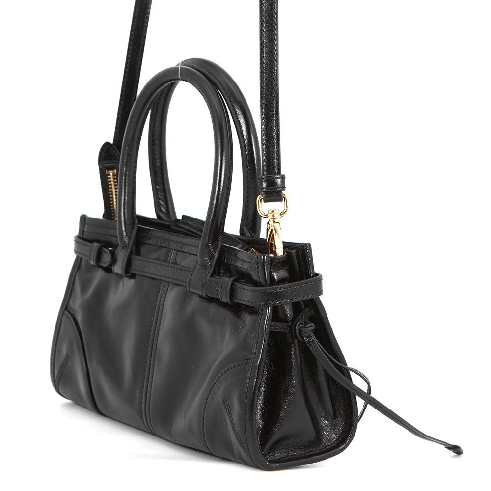Prada Handbag Boni Mini Leather 2-Way Black — view 2