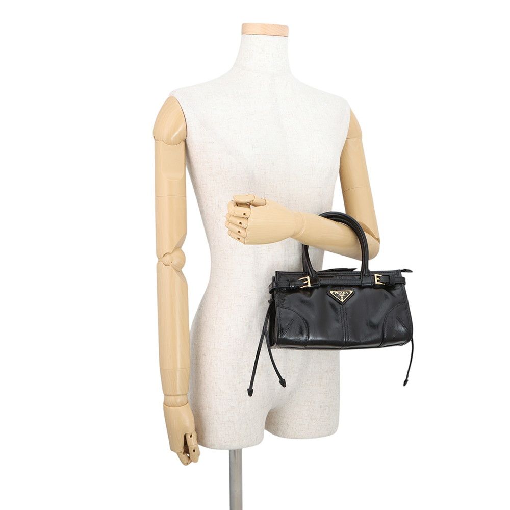 Prada Handbag Boni Mini Leather 2-Way Black — view 4