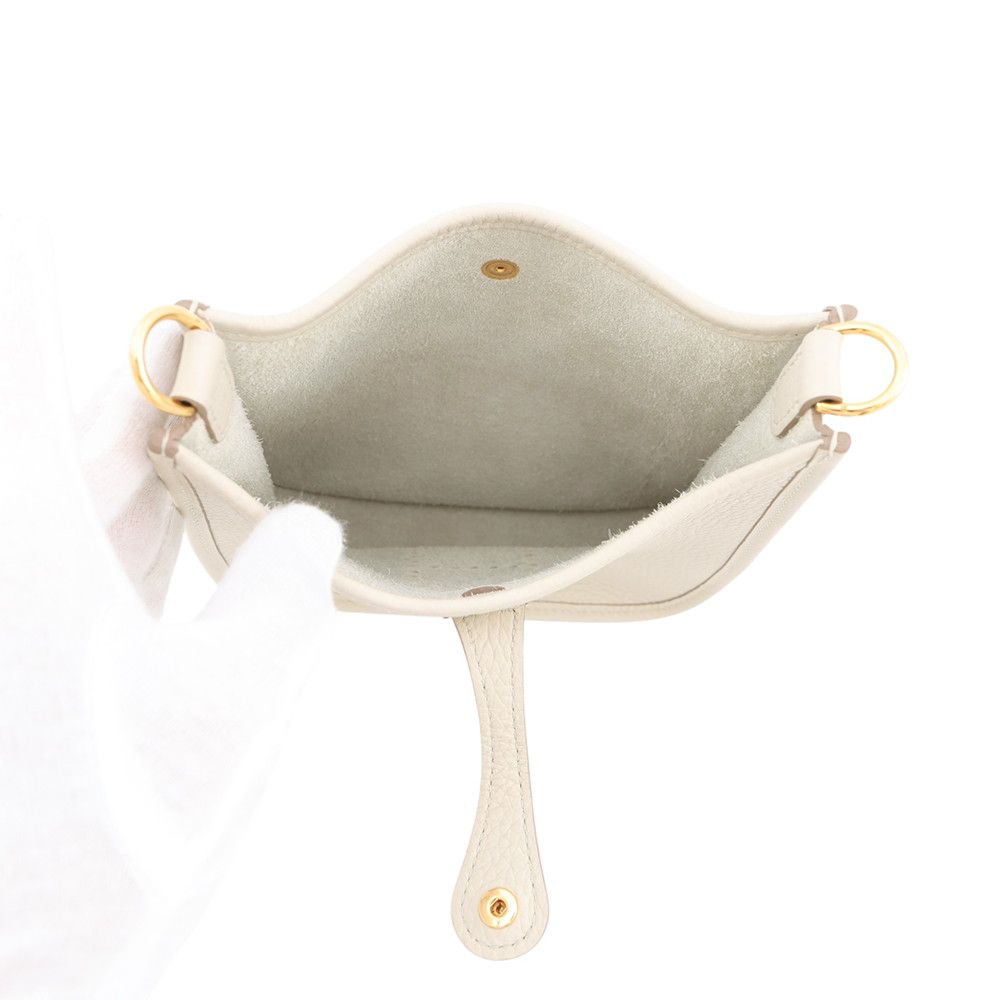 Hermes Evelyne TPM 111 cm Amazon Beton Gold Taurillon Clemence Handbag — view 5