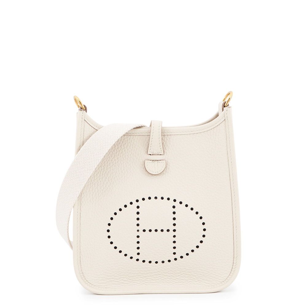 Hermes Evelyne TPM 111 cm Amazon Beton Gold Taurillon Clemence Handbag