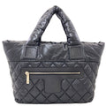 Chanel Coco Cocoon Silver Handbag Nylon