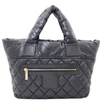 Chanel Coco Cocoon Silver Handbag Nylon