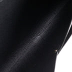 Hermes Calvi GM Veau Epsom Black Green C Clutch — view 7