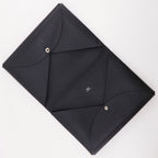 Hermes Calvi GM Veau Epsom Black Green C Clutch — view 5