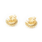 Chanel CC Faux Pearl Round Clip on Earrings Gold Plated — view 2