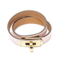 Hermes Kelly Double Tour Bracelet Light Pink Swift Leather