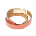Hermes Rivale Double Tour Bracelet Pink Epsom Leather — view 2
