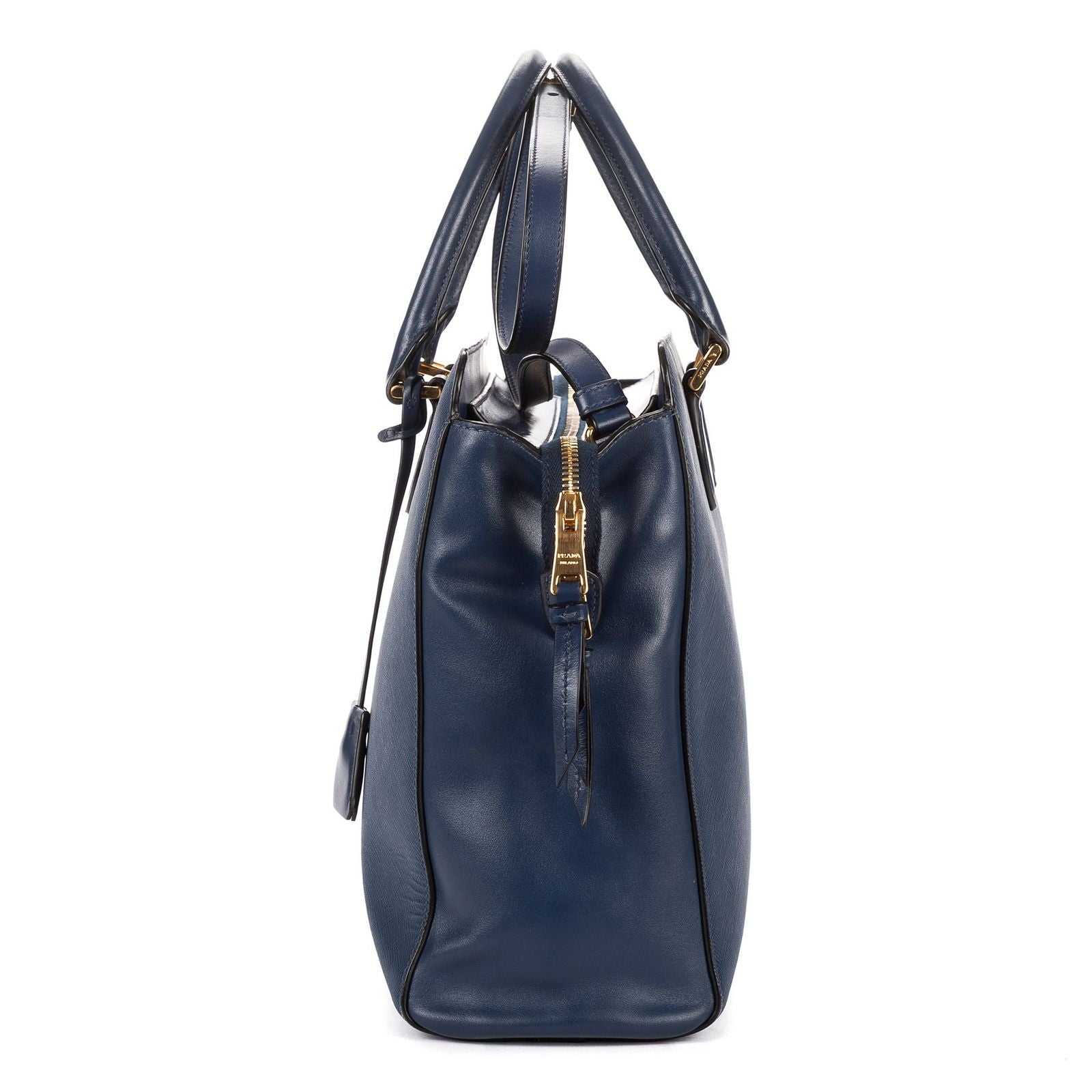 Prada Galleria Tote Navy Saffiano Lux Leather — view 3
