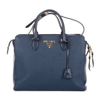 Prada Galleria Tote Navy Saffiano Lux Leather
