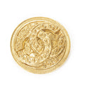 Chanel CC Round Medallion Brooch Gold Plated