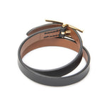 Hermes Behapi Double Tour Bracelet Black Swift Leather — view 2