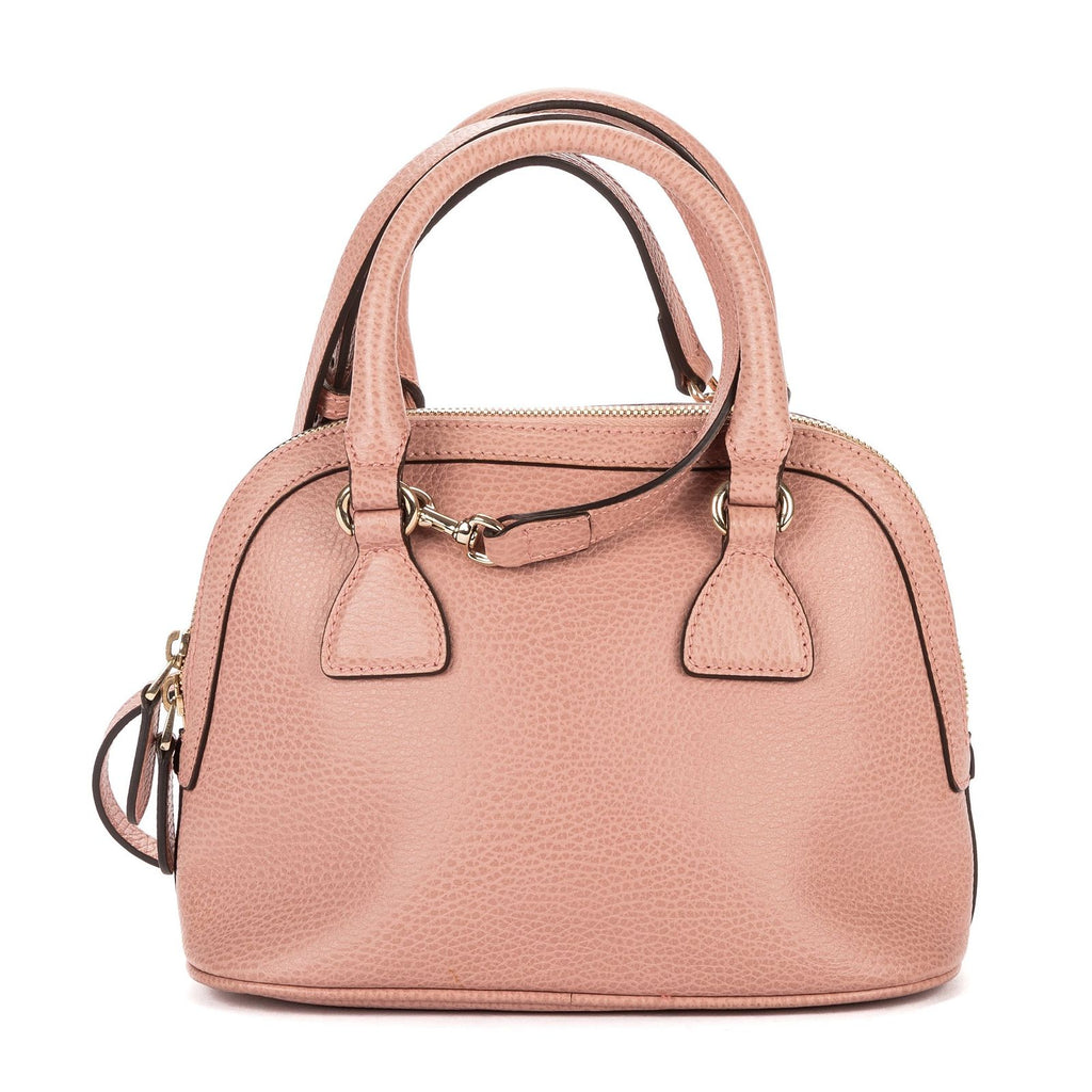 Gucci Small Faux Crossbody Pink Gray Calfskin Leather — view 5