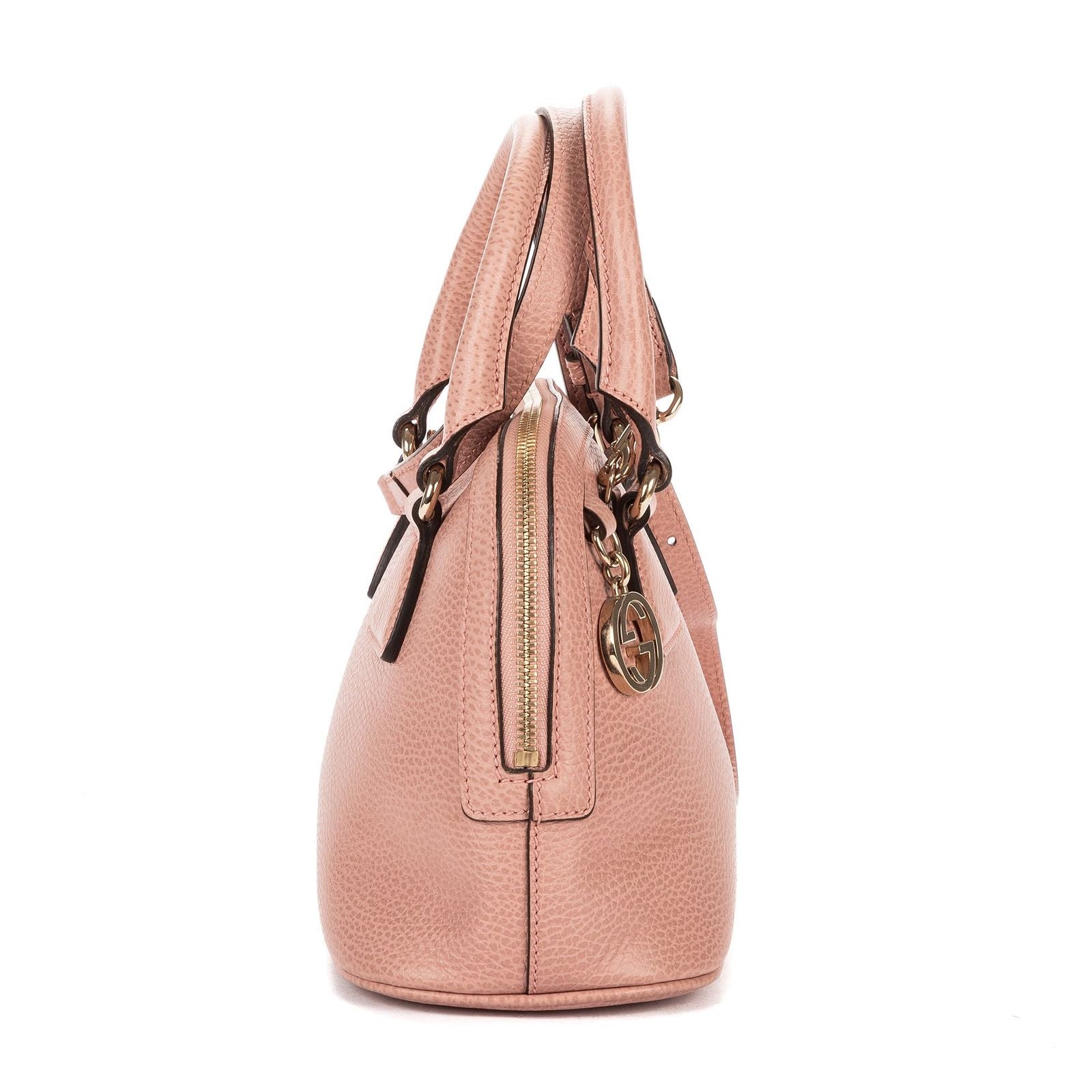 Gucci Small Faux Crossbody Pink Gray Calfskin Leather — view 4