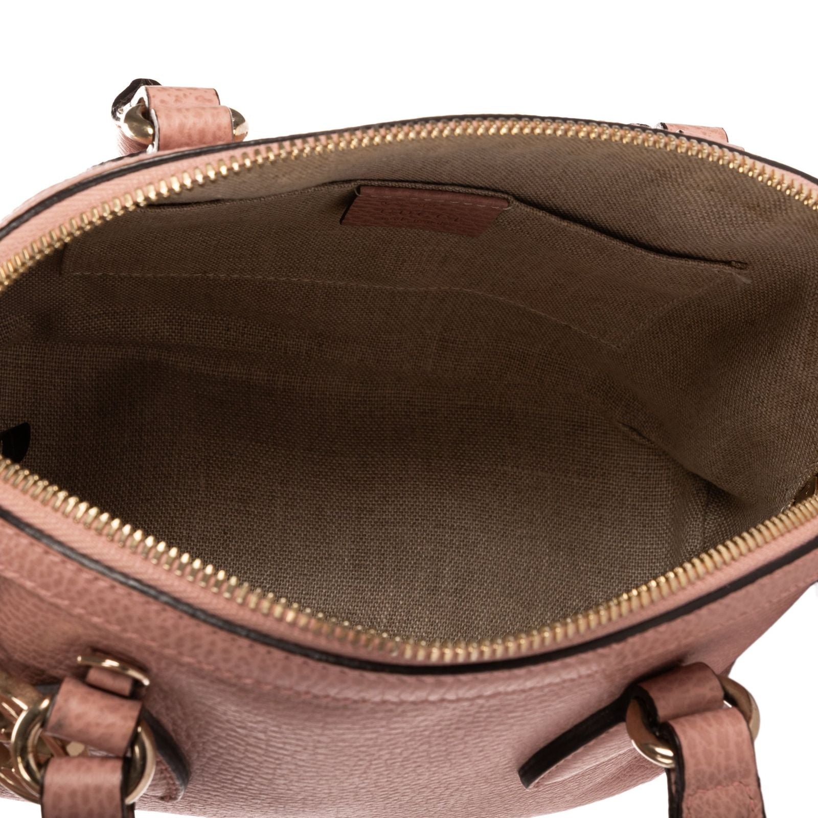 Gucci Small Faux Crossbody Pink Gray Calfskin Leather — view 9