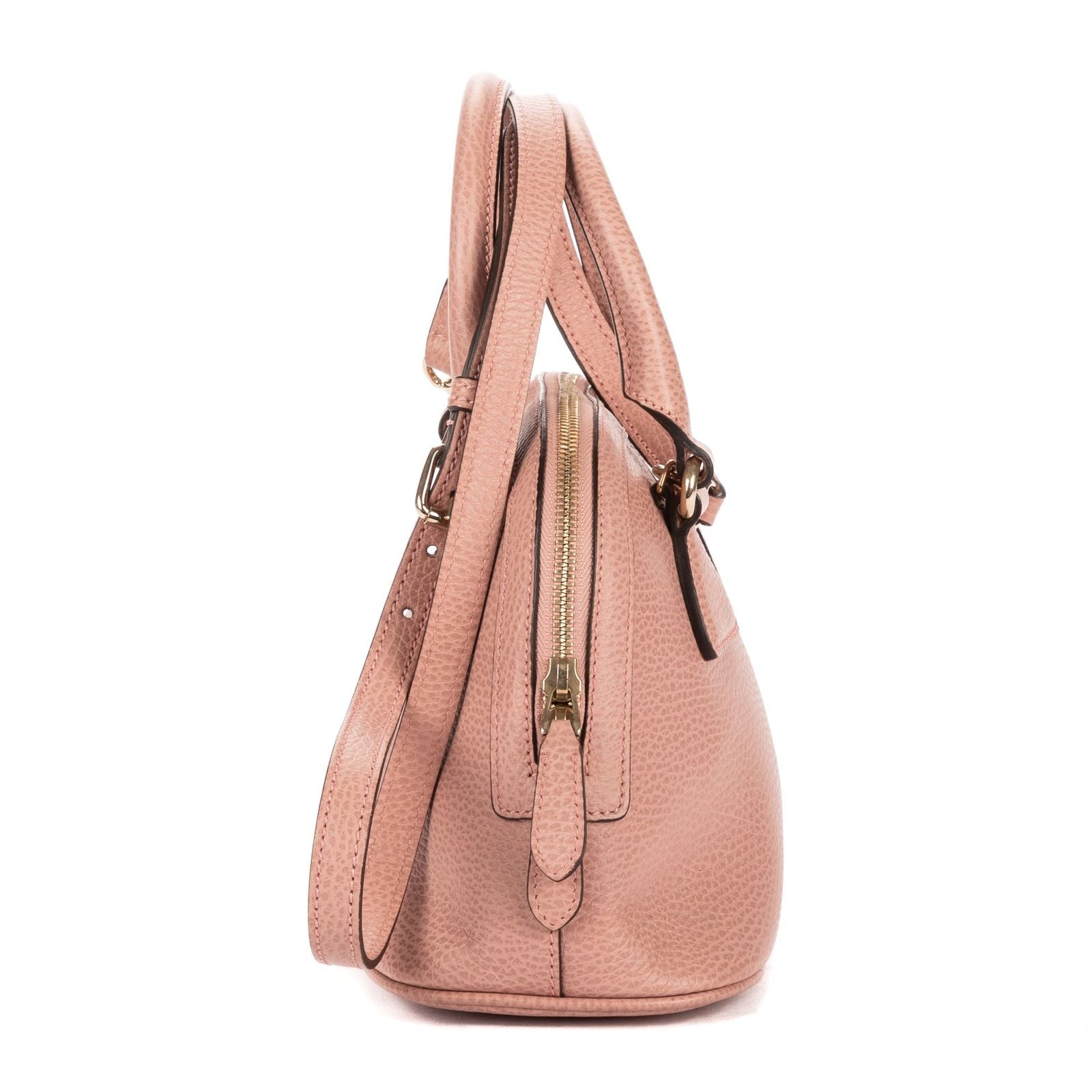 Gucci Small Faux Crossbody Pink Gray Calfskin Leather — view 3