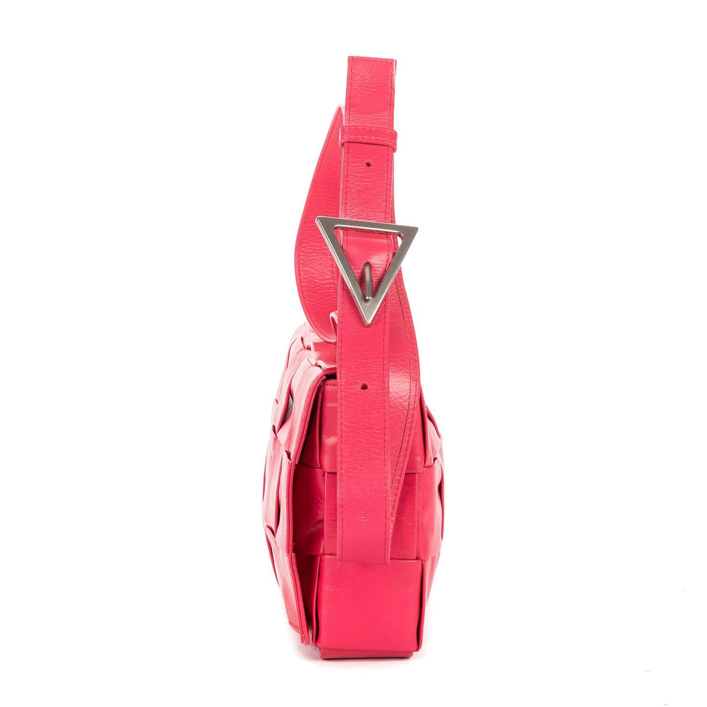 Bottega Veneta Mini Cassette Crossbody Pink Intrecciato Leather — view 3