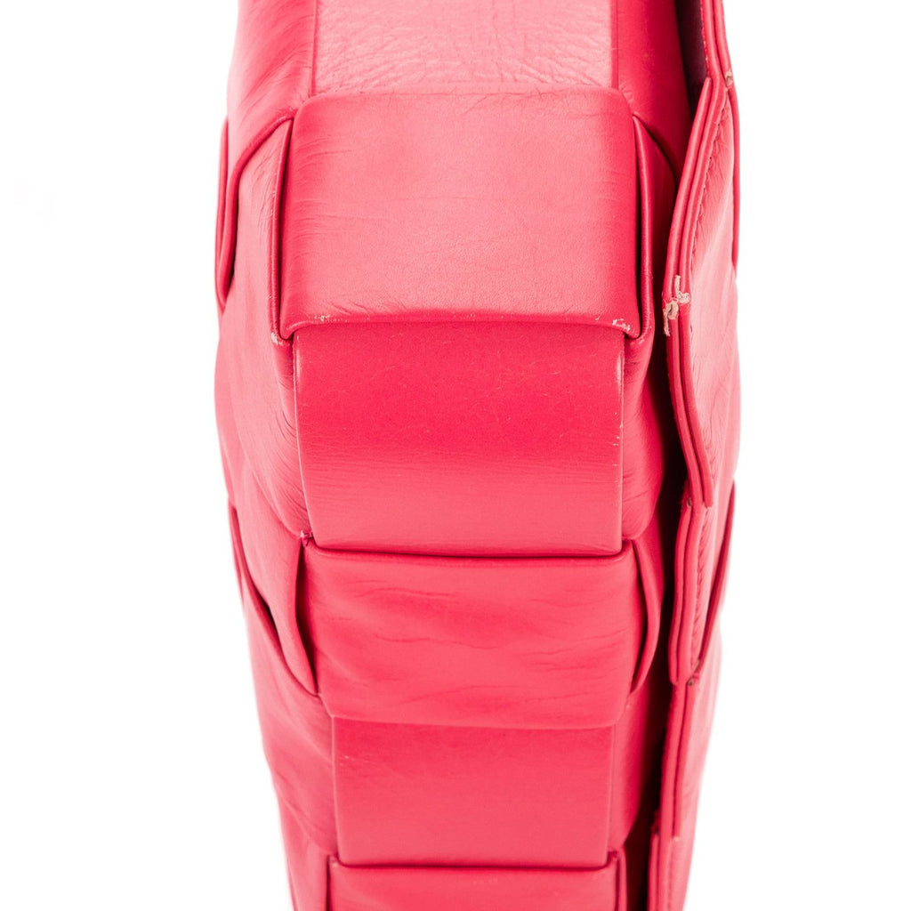 Bottega Veneta Mini Cassette Crossbody Pink Intrecciato Leather — view 8