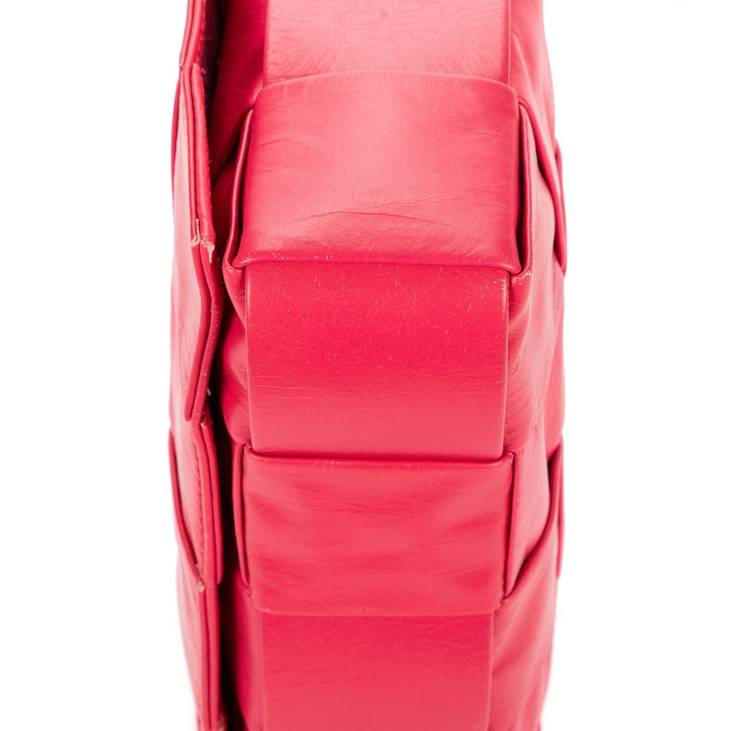 Bottega Veneta Mini Cassette Crossbody Pink Intrecciato Leather — view 7