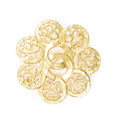 Chanel CC Floral Brooch Gold Plated
