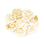 Chanel CC Floral Brooch Gold Plated — view 2