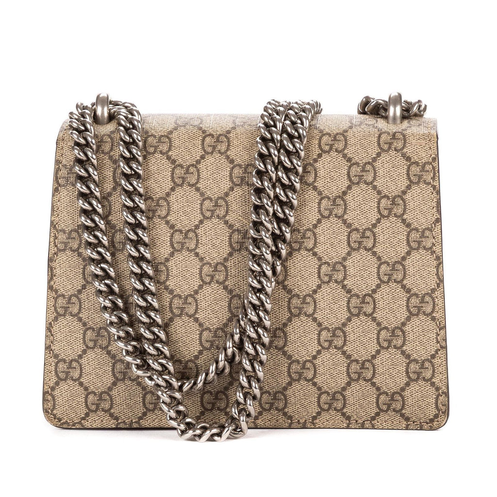 Gucci Small Dionysus Chain Crossbody Brown Beige Supreme Canvas — view 5