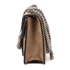 Gucci Small Dionysus Chain Crossbody Brown Beige Supreme Canvas — view 3