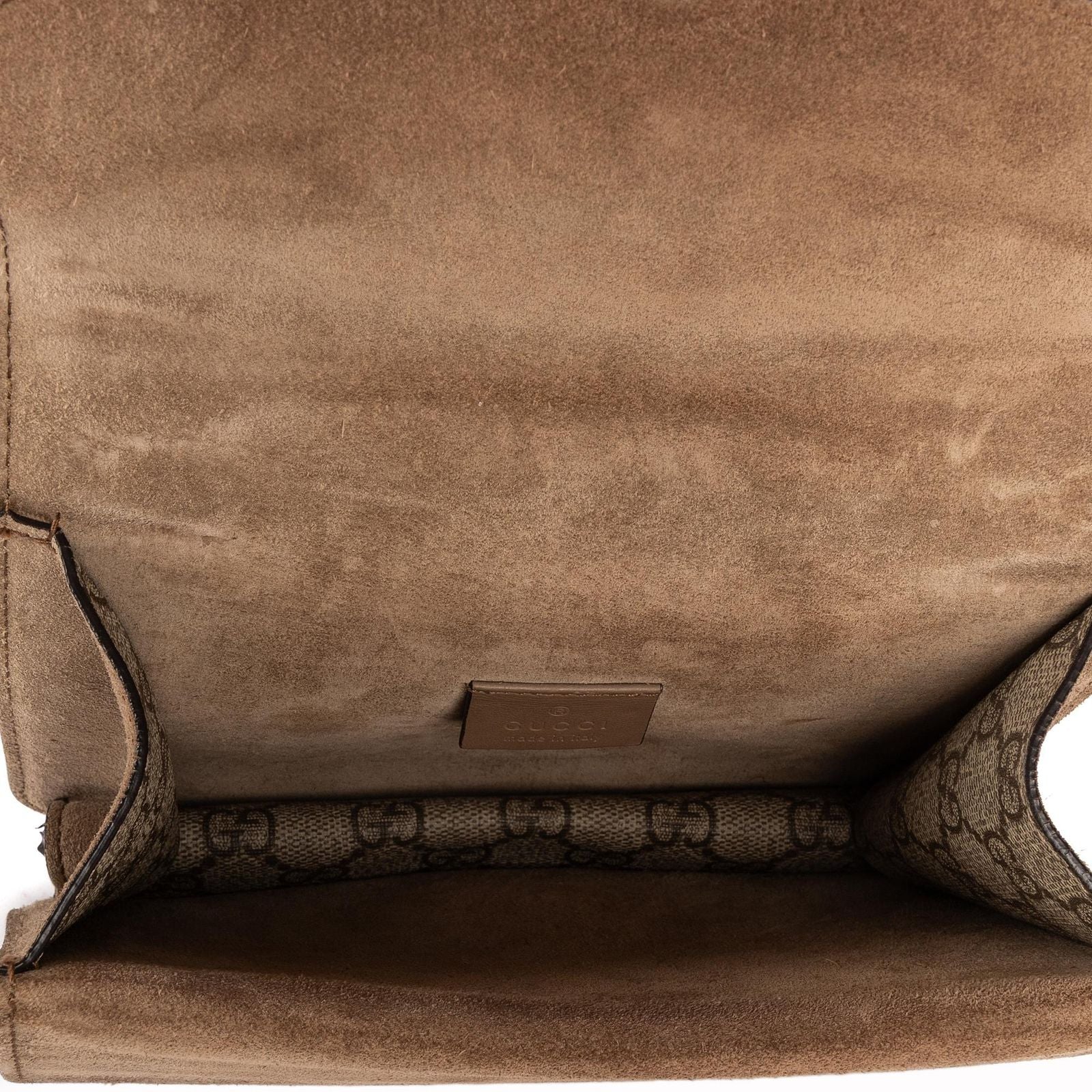 Gucci Small Dionysus Chain Crossbody Brown Beige Supreme Canvas — view 9