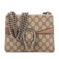 Gucci Small Dionysus Chain Crossbody Brown Beige Supreme Canvas