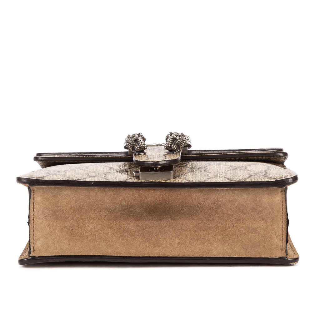 Gucci Small Dionysus Chain Crossbody Brown Beige Supreme Canvas — view 6