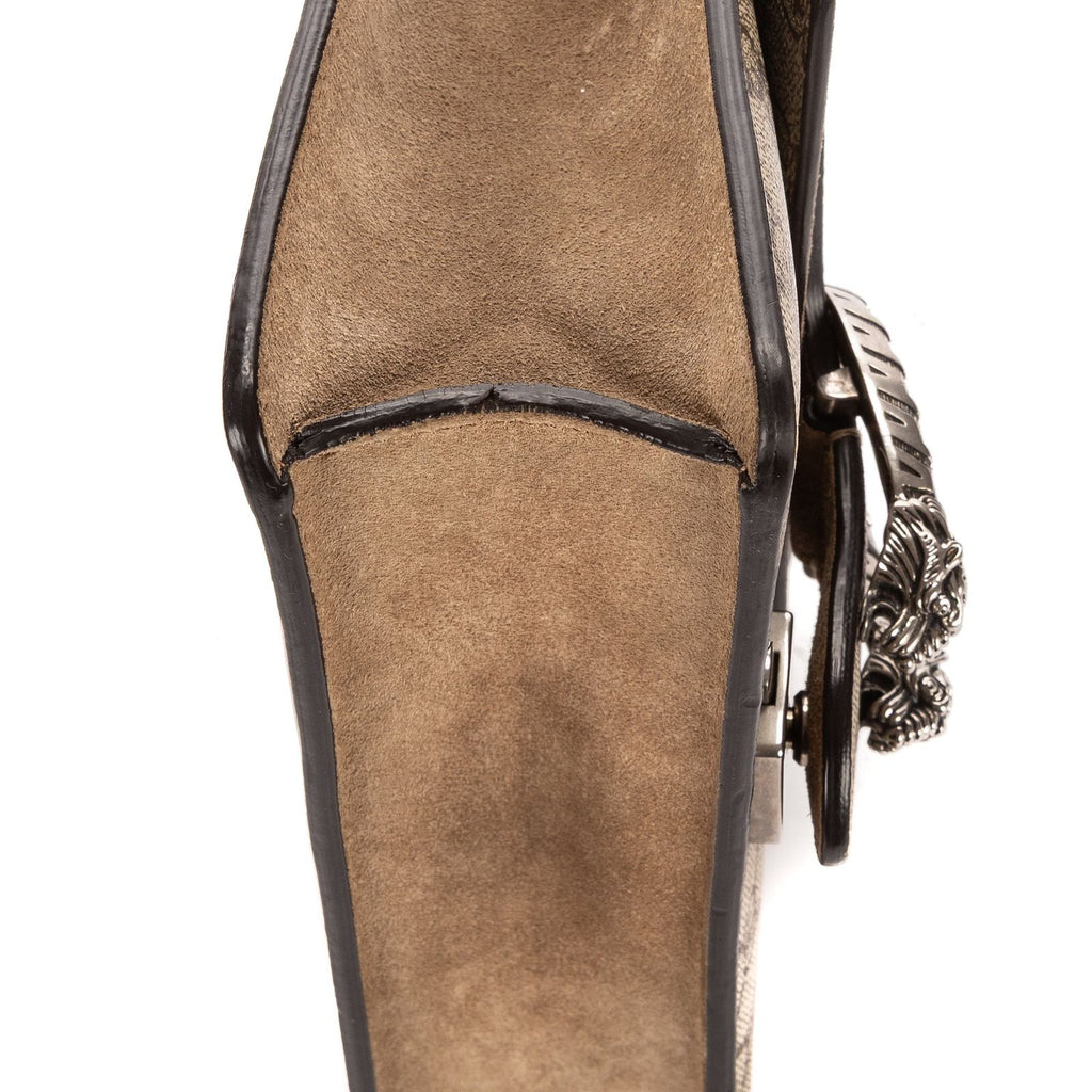 Gucci Small Dionysus Chain Crossbody Brown Beige Supreme Canvas — view 8