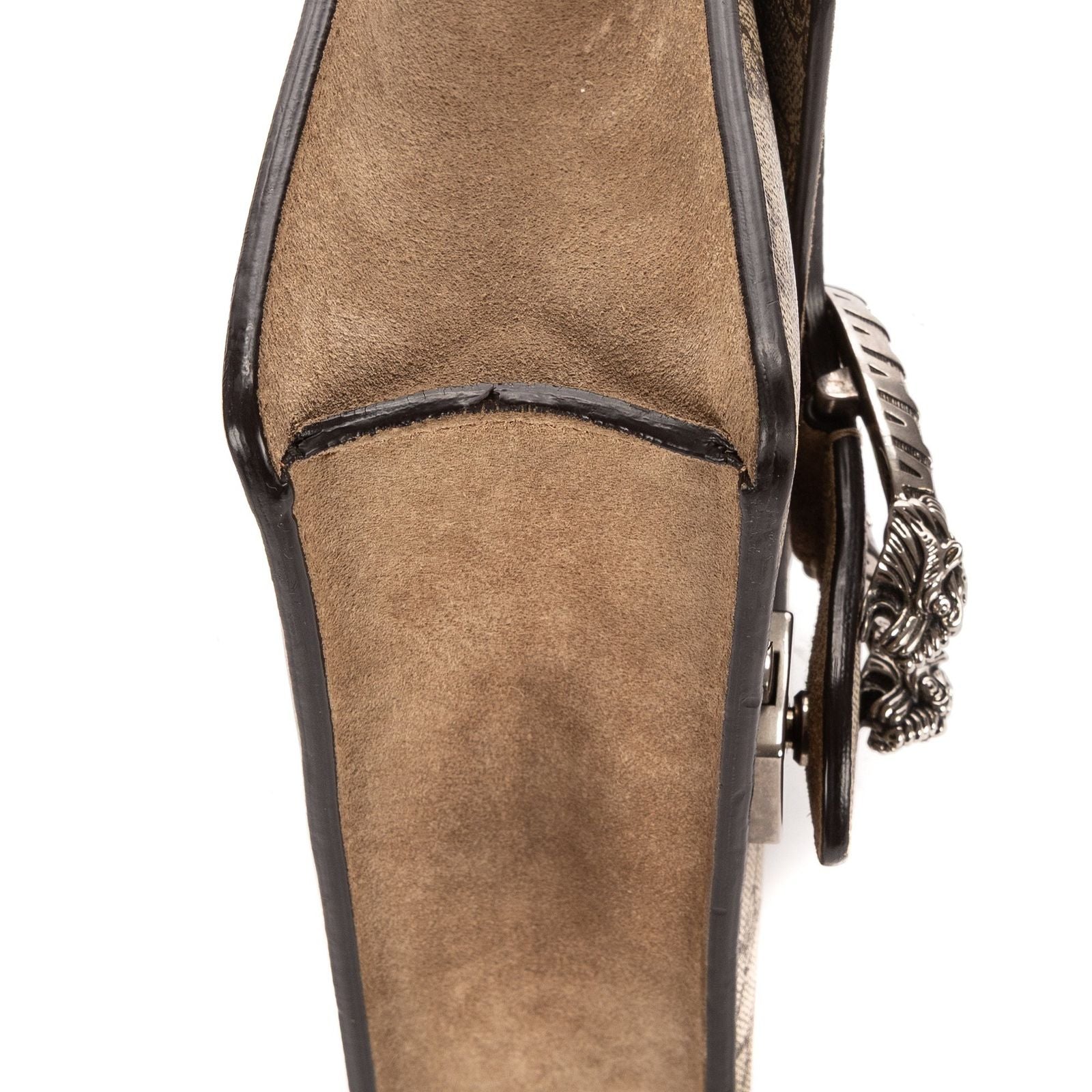 Gucci Small Dionysus Chain Crossbody Brown Beige Supreme Canvas — view 8