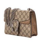 Gucci Small Dionysus Chain Crossbody Brown Beige Supreme Canvas — view 2